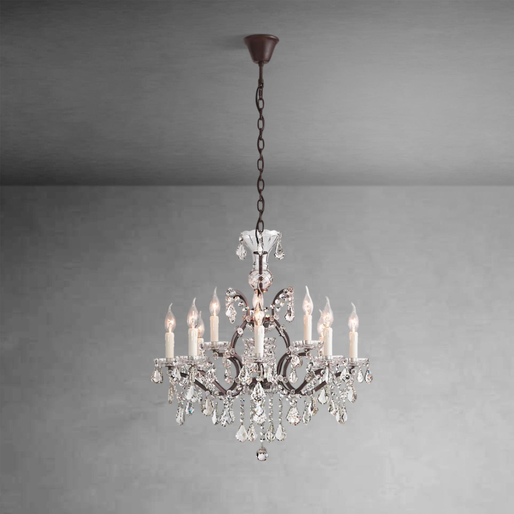 Evan Crystal Round Chandelier
