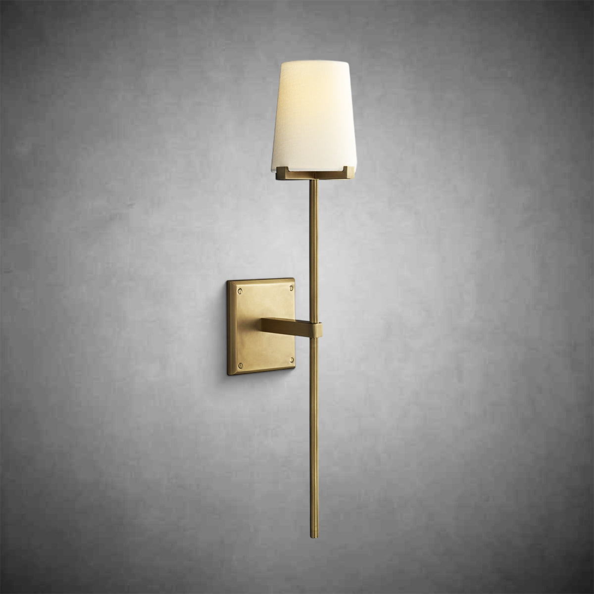 Joshua Fabric Shade Torch Sconce