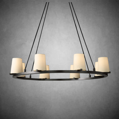 Joshua Fabric Shade Round Chandelier