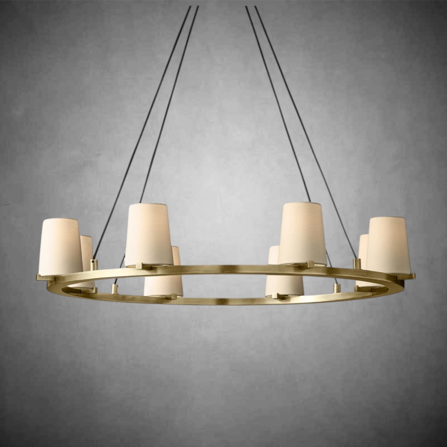 Joshua Fabric Shade Round Chandelier