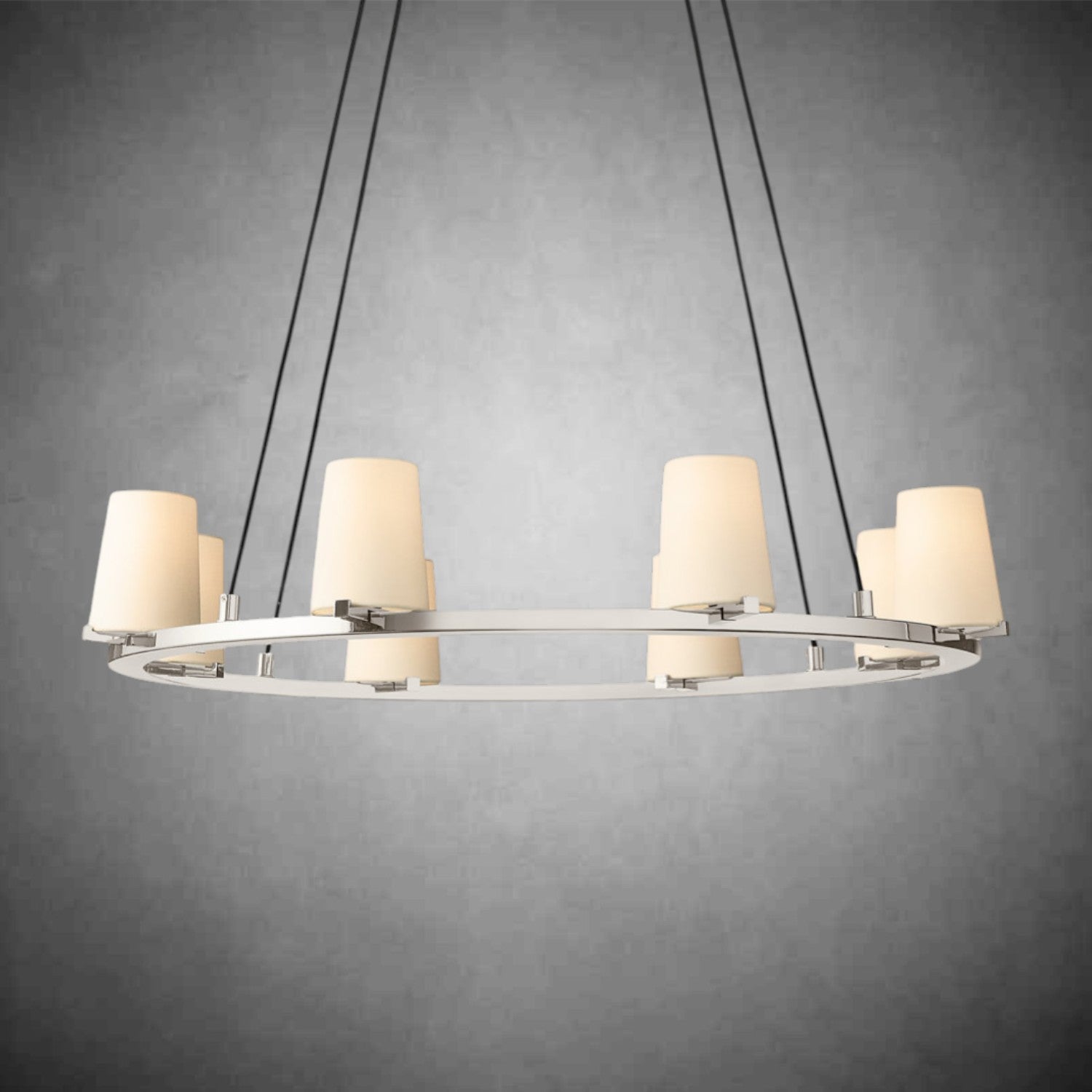 Joshua Fabric Shade Round Chandelier