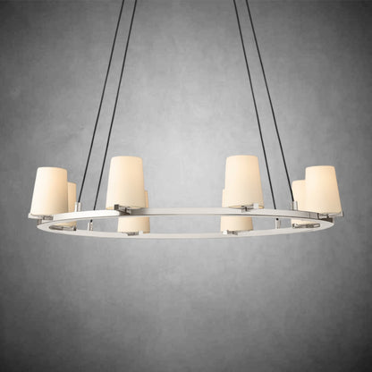 Joshua Fabric Shade Round Chandelier