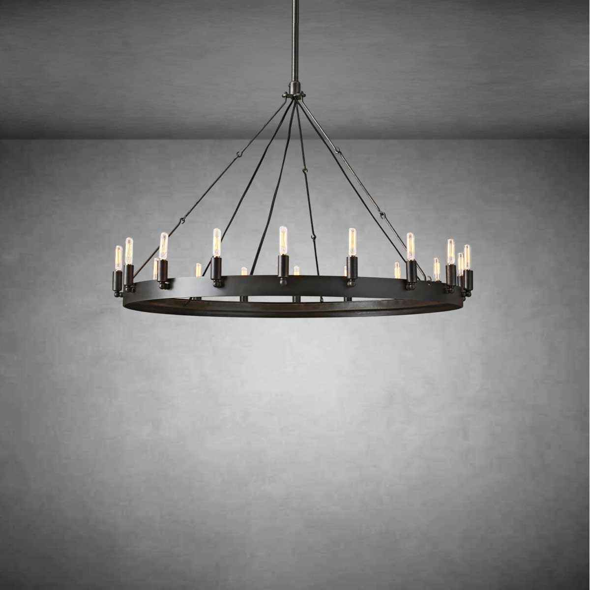 Dania Vintage Filament Round Chandelier