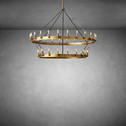 Dania Vintage Filament Two-Tier Chandelier