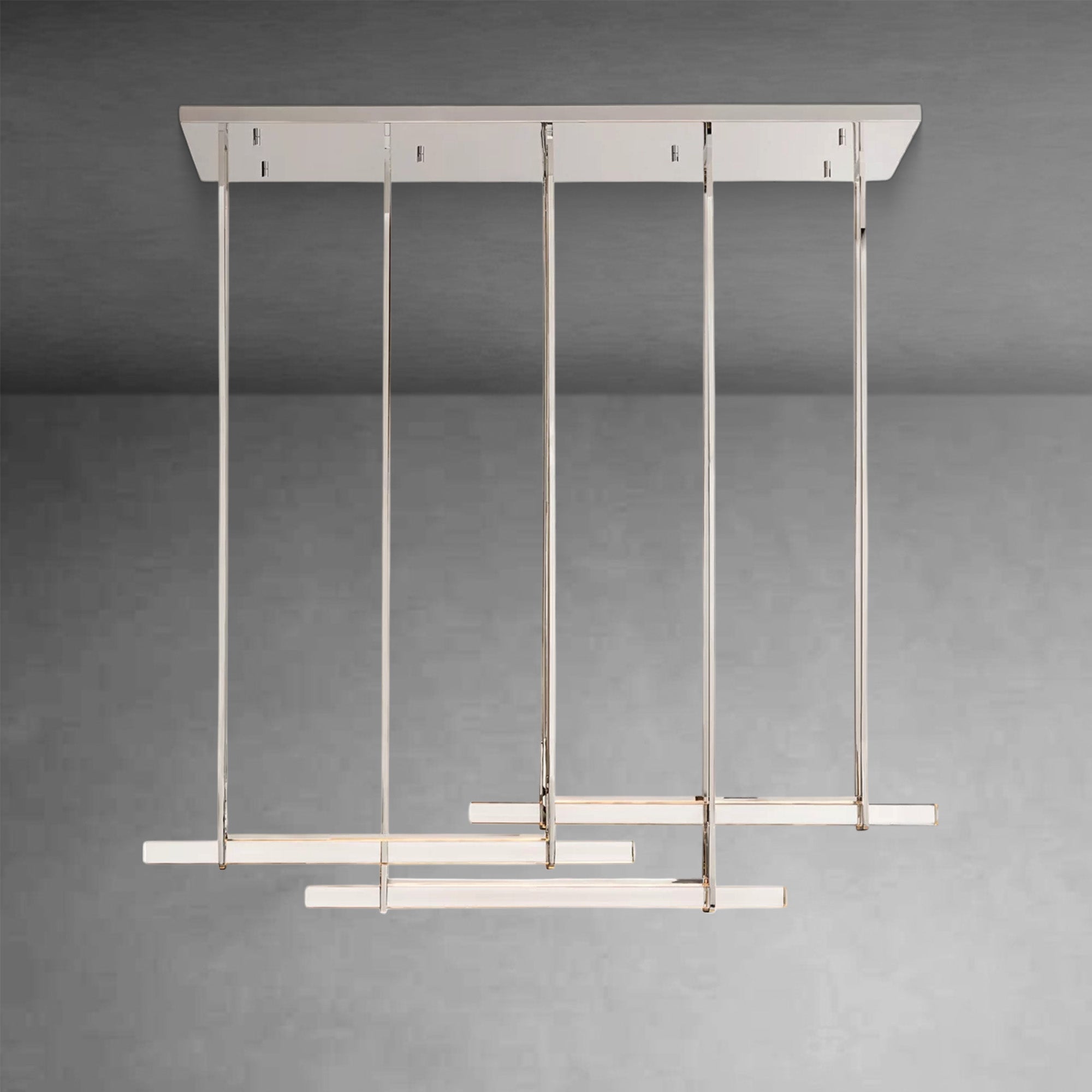 Audubom Crystal Triple Bar Linear Chandelier