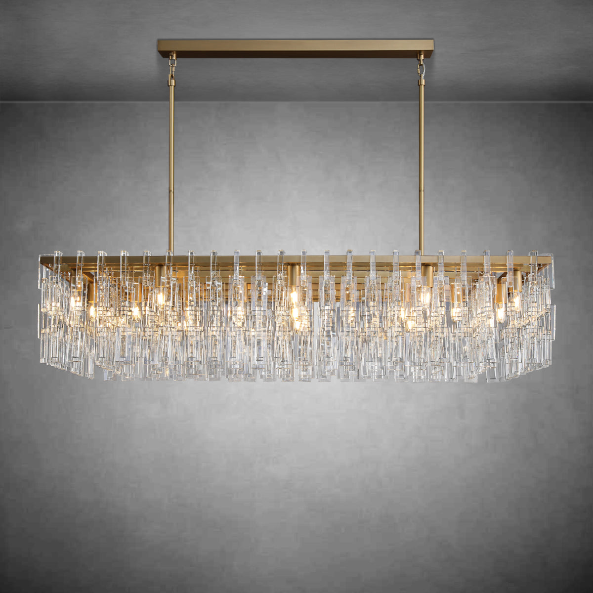 Seraphina  Tiered Rectangular Chandelier