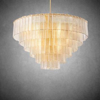 Samantha Clear Glass Round Chandelier 41" 52" 65"