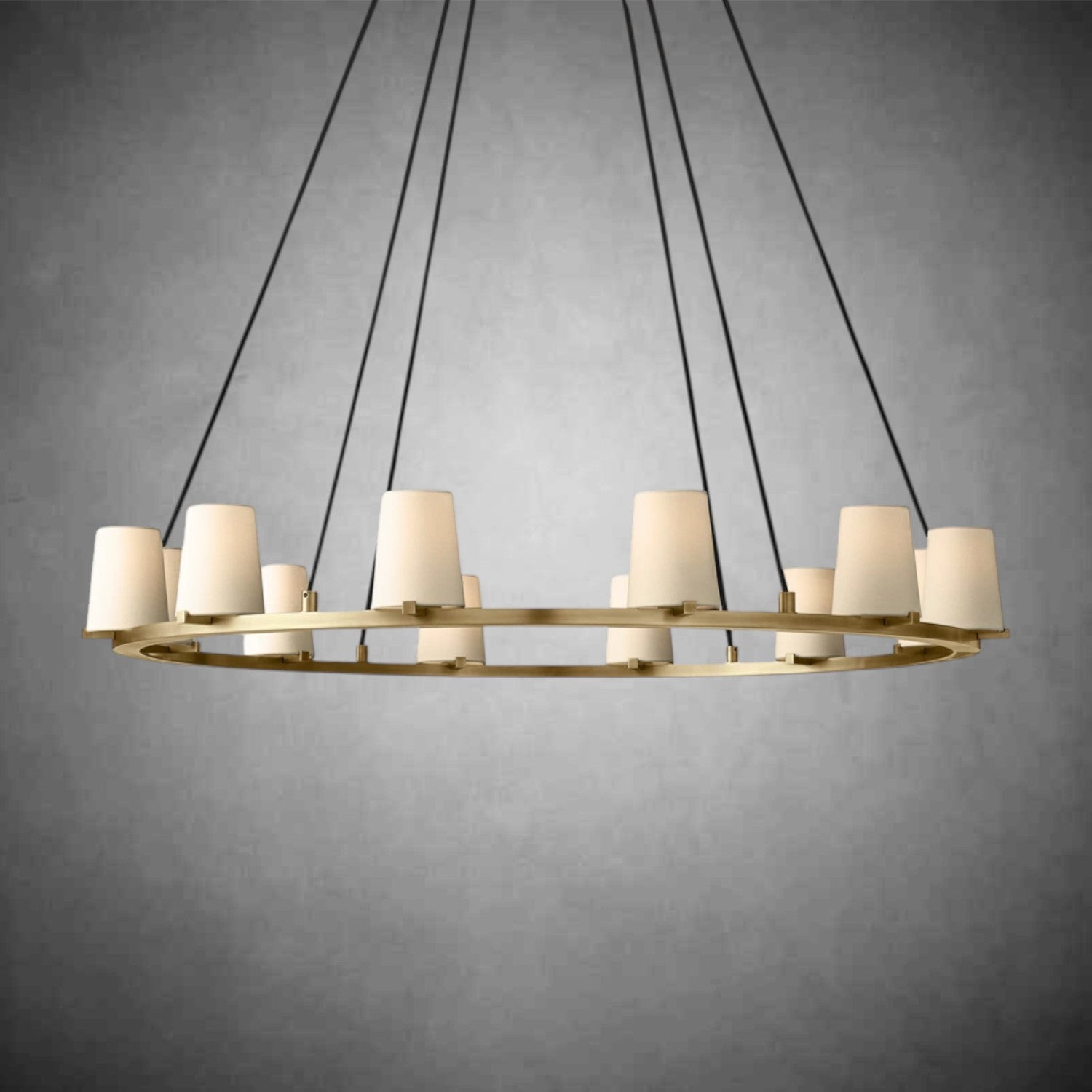 Joshua Fabric Shade Round Chandelier