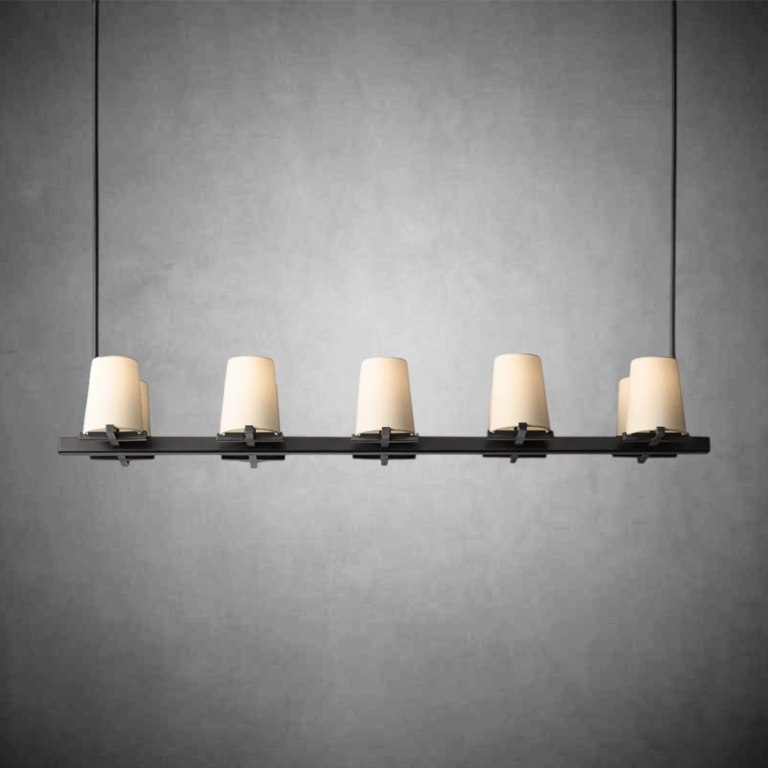 Joshua Fabric Shade Linear Chandelier