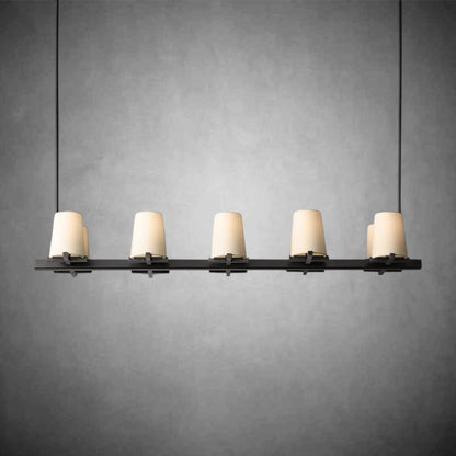 Joshua Fabric Shade Linear Chandelier