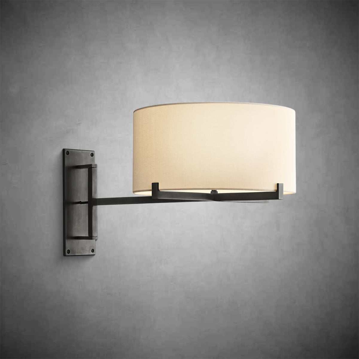 Joshua Drum Shade Swing-Arm Sconce