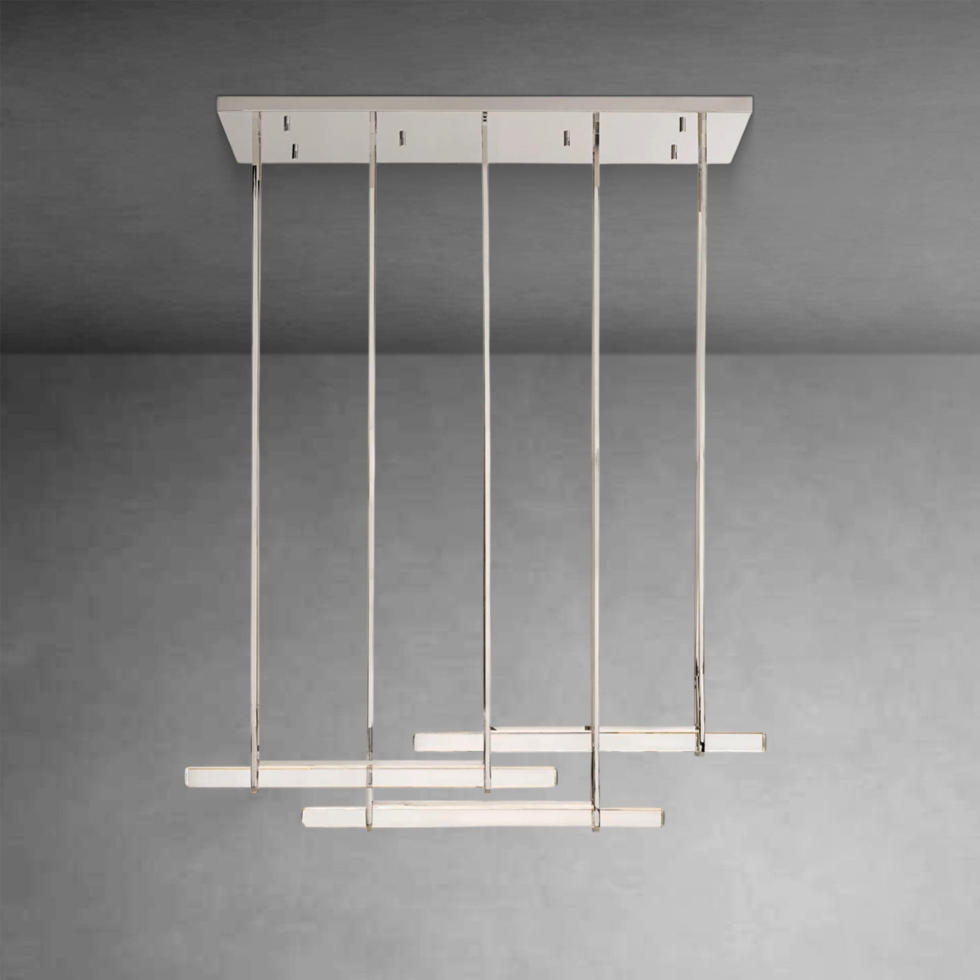 Audubom Crystal Triple Bar Linear Chandelier