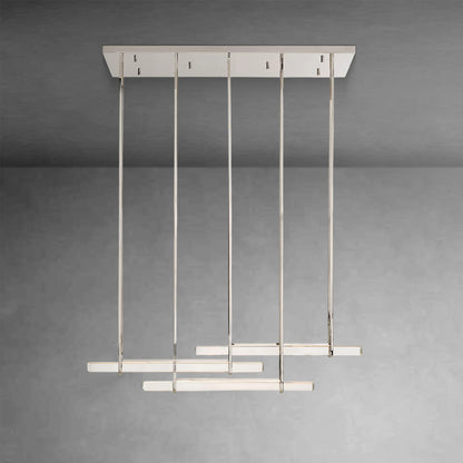 Audubom Crystal Triple Bar Linear Chandelier