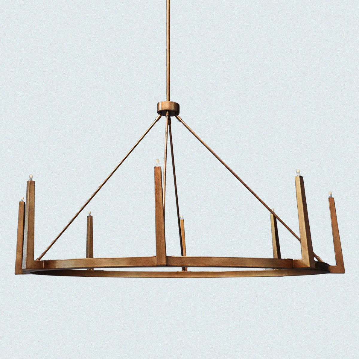 Modern Metal Ring with 8-Light Candle-Style Design Chandelier