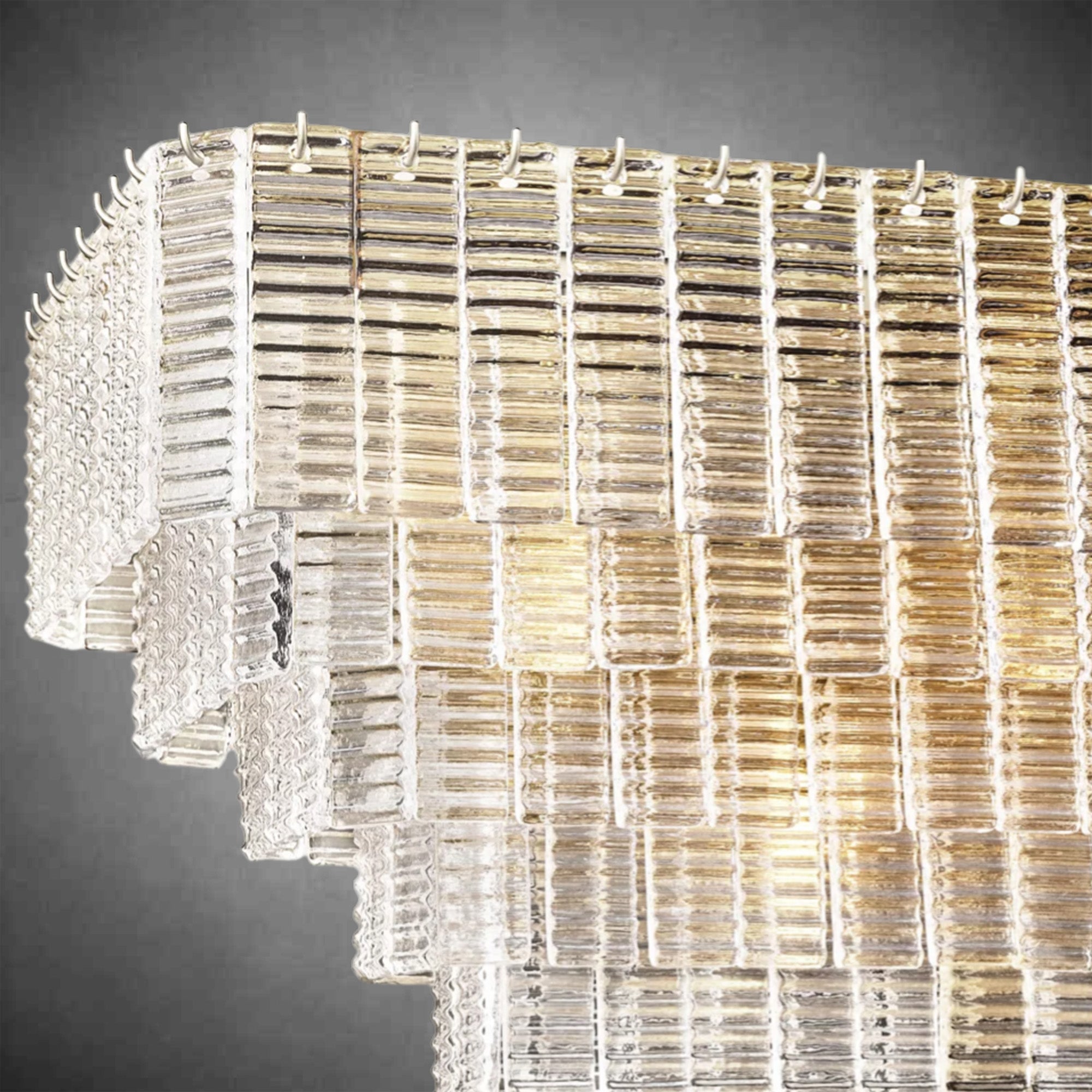 Samantha Clear Glass Rectangular Chandelier