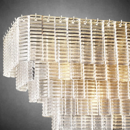 Samantha Clear Glass Rectangular Chandelier