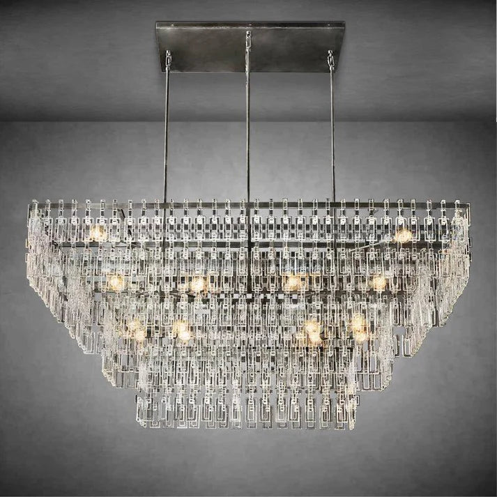 Seraphina  Tiered Rectangular Chandelier
