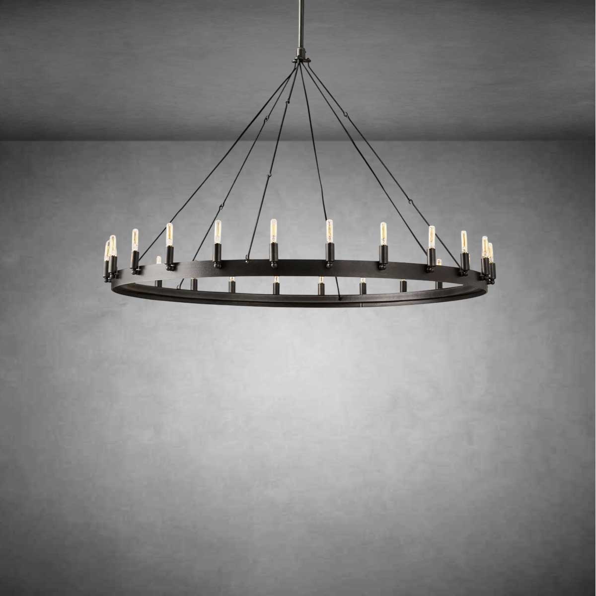 Dania Vintage Filament Round Chandelier