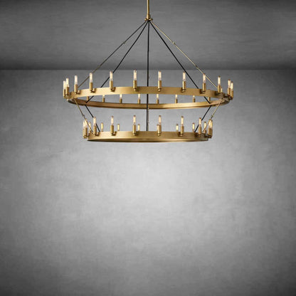 Dania Vintage Filament Two-Tier Chandelier