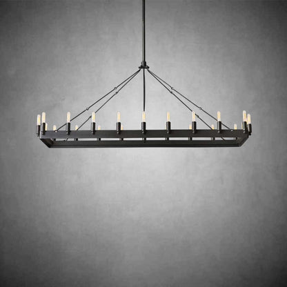 Dania Vintage Filament Rectangular Chandelier