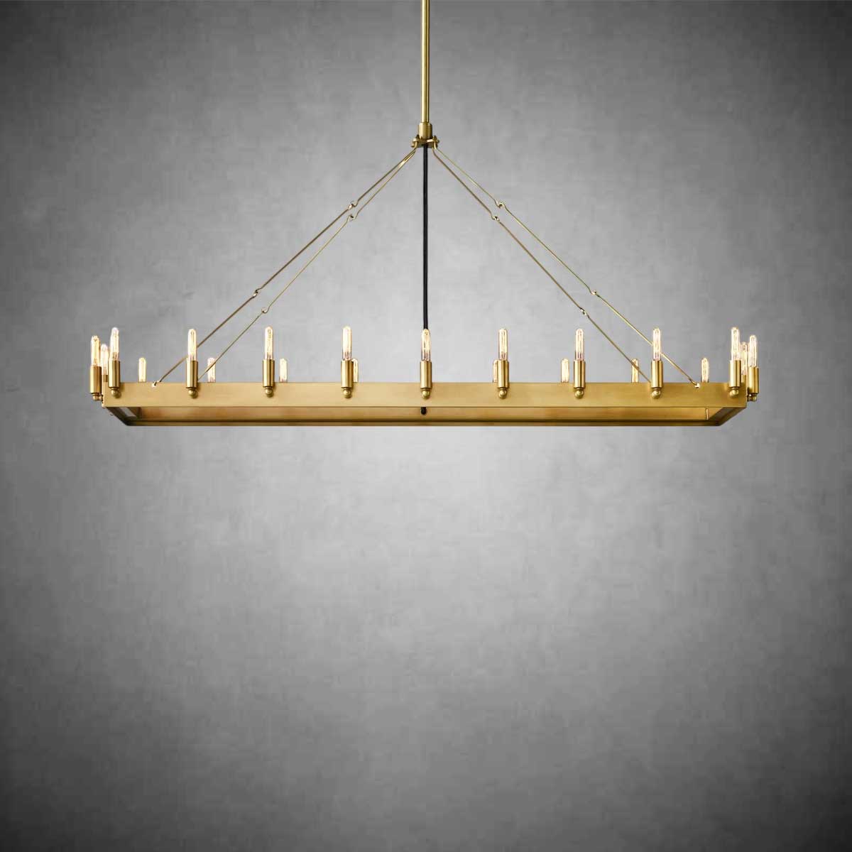 Dania Vintage Filament Rectangular Chandelier