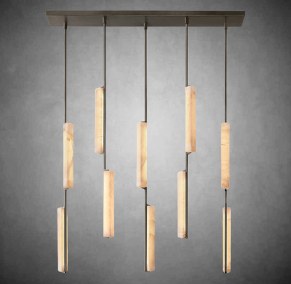 Audubom Alabaster Linear Chandelier