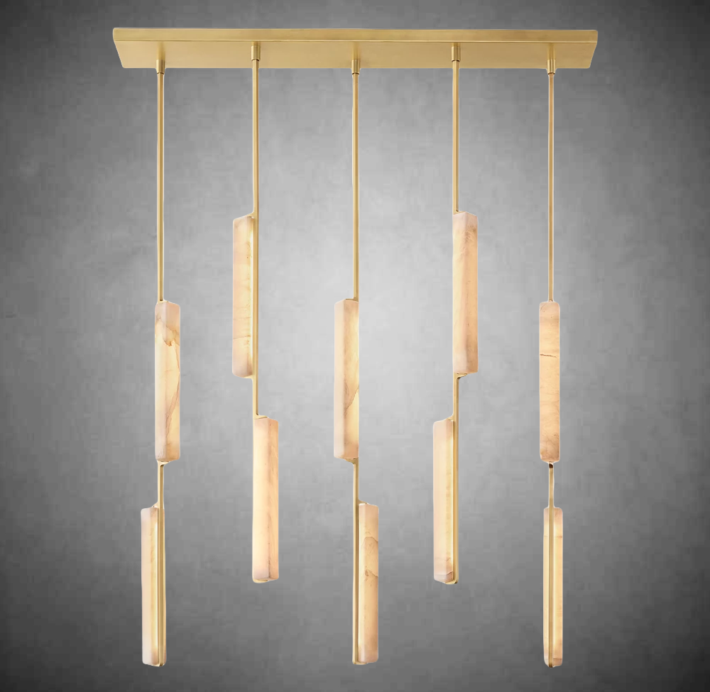 Audubom Alabaster Linear Chandelier