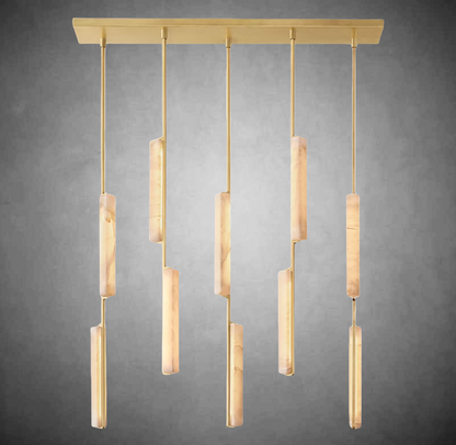 Audubom Alabaster Linear Chandelier