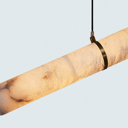 Modern Alabaster V-Shaped Pendant Light