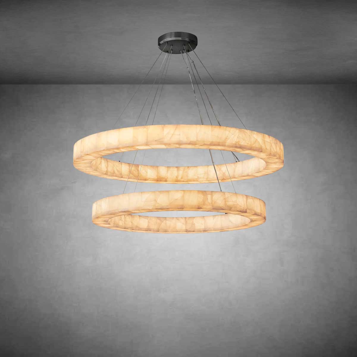 Gabriel Lueur Two-Tier Round Chandelier