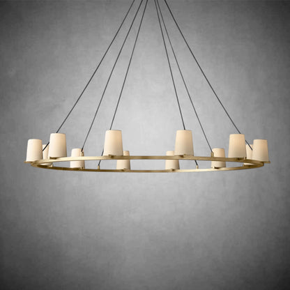 Joshua Fabric Shade Round Chandelier