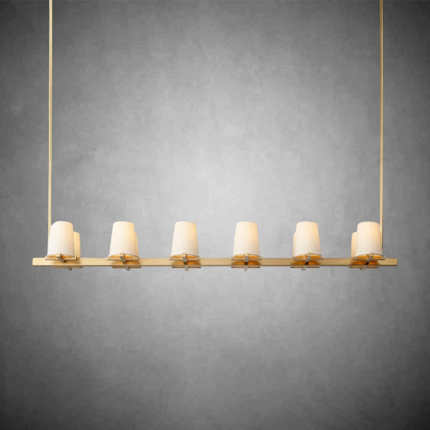 Joshua Fabric Shade Linear Chandelier