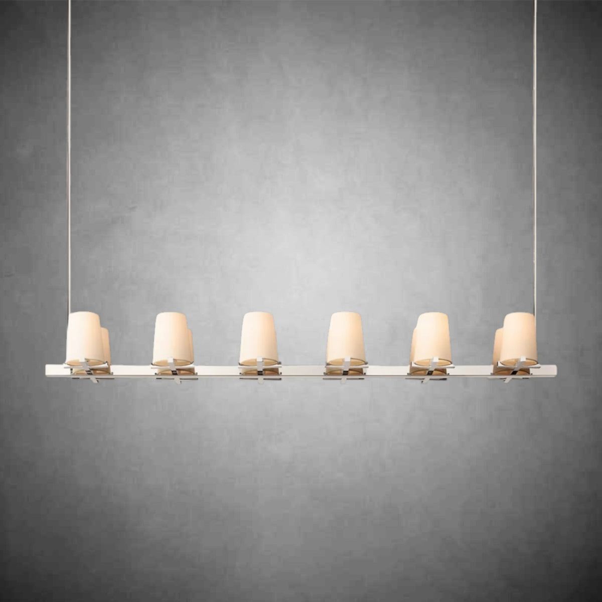 Joshua Fabric Shade Linear Chandelier – Treklighting
