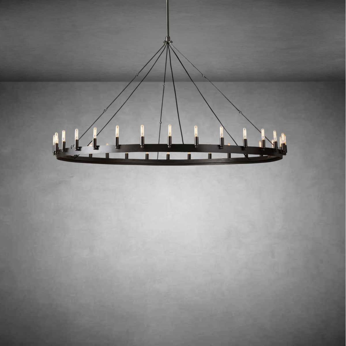 Dania Vintage Filament Round Chandelier