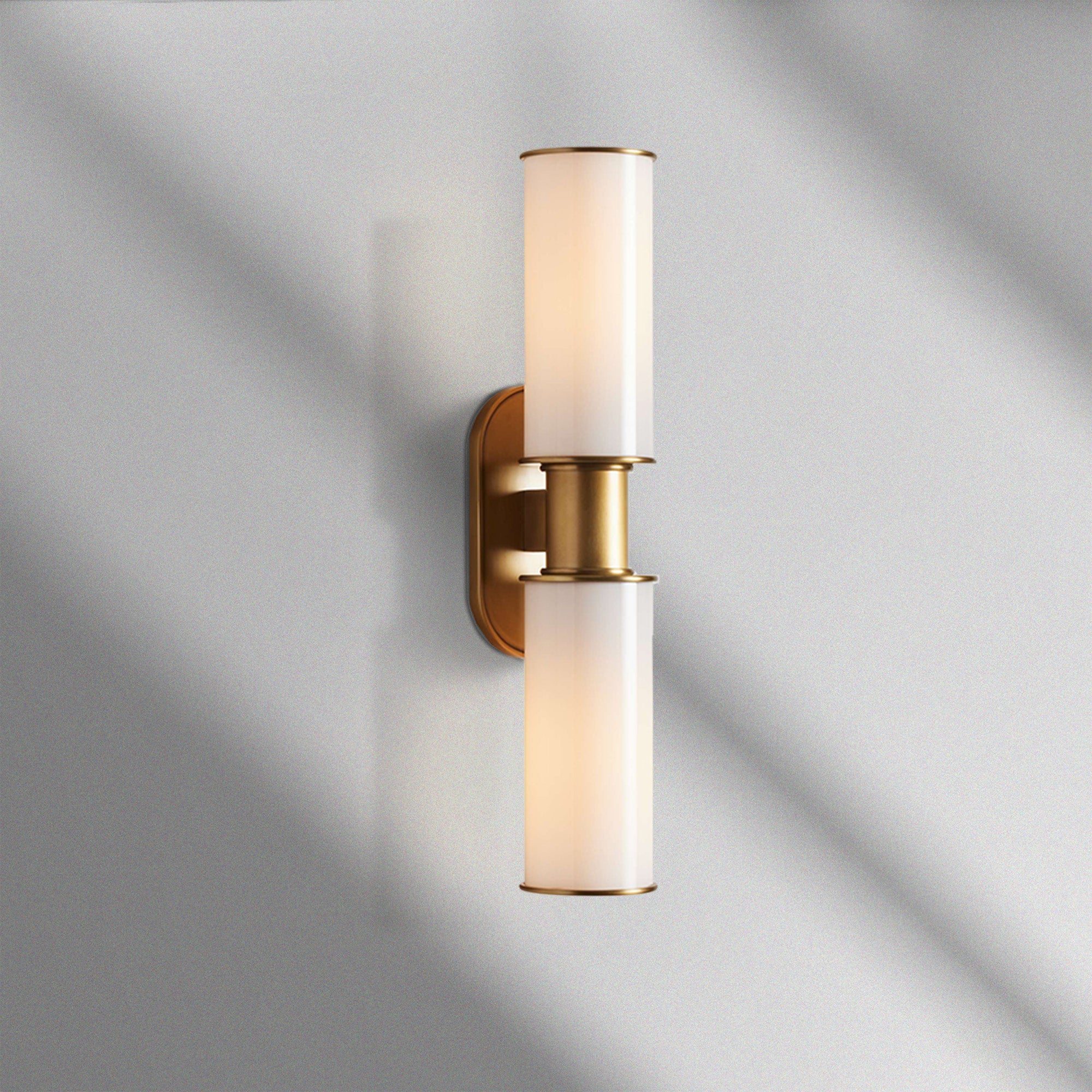 Harlin Modern Milk Glass 2-Light Wall Sconce