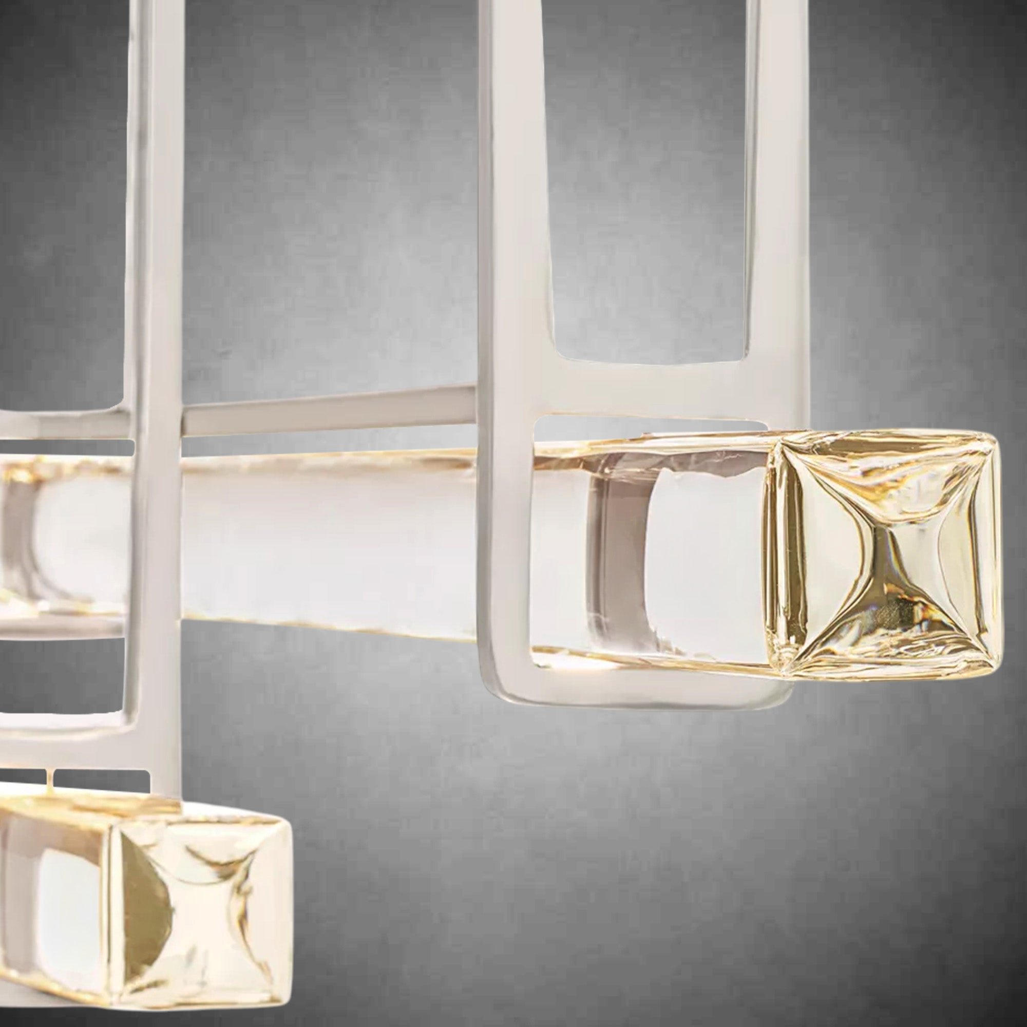 Audubom Crystal Triple Bar Linear Chandelier