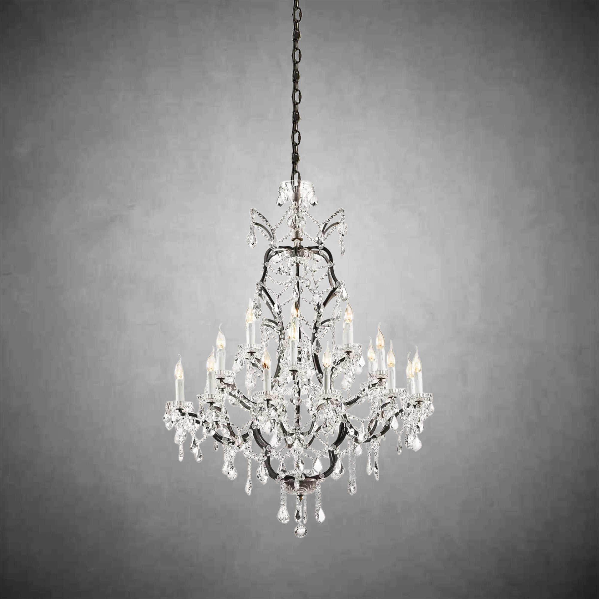 Evan Crystal Round Chandelier
