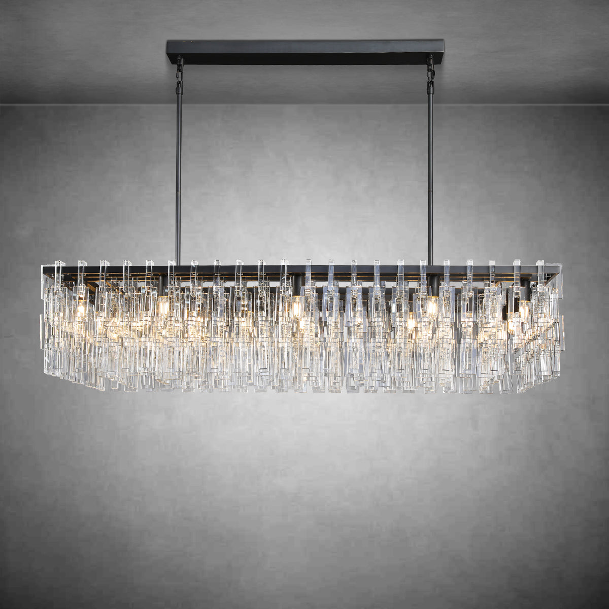 Seraphina  Tiered Rectangular Chandelier