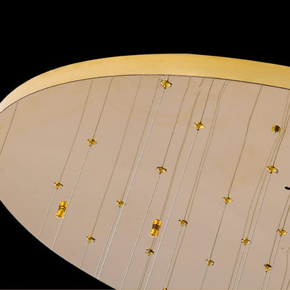 Large Modern Gold Crystal Chandelier For HighCeiling