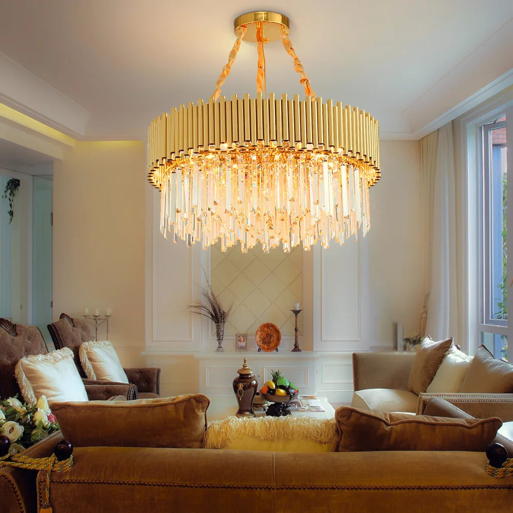 Gleam Gold and Crystal Chandelier