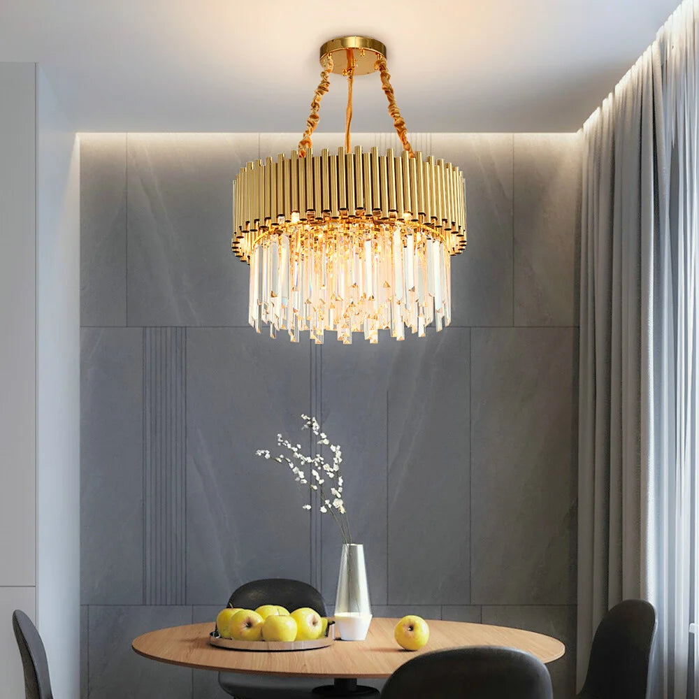 Gleam Gold and Crystal Chandelier