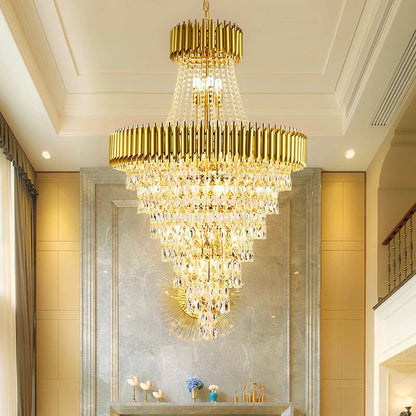 Ethrea  Luxurious Gold/Black Crystal Chandelier For Living Room