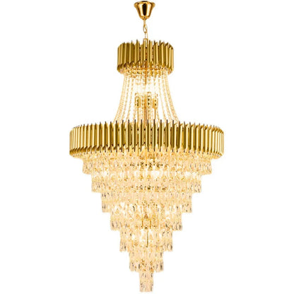 Ethrea  Luxurious Gold/Black Crystal Chandelier For Living Room