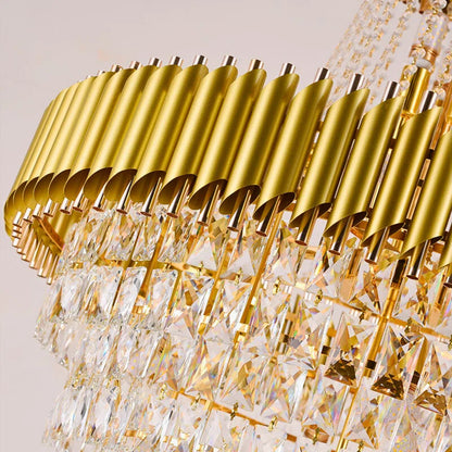 Ethrea  Luxurious Gold/Black Crystal Chandelier For Living Room