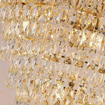 Ethrea  Luxurious Gold/Black Crystal Chandelier For Living Room