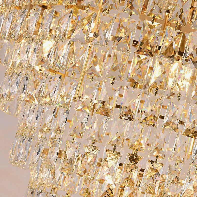 Ethrea  Luxurious Gold/Black Crystal Chandelier For Living Room