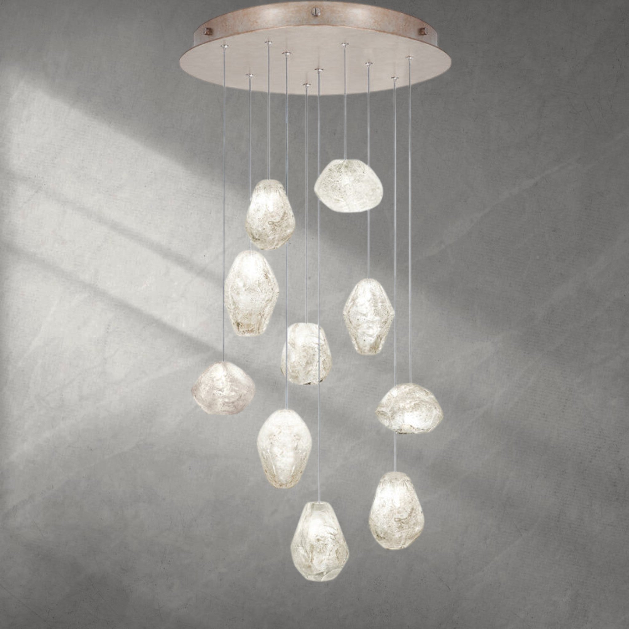 Nature-inspired round chandelier