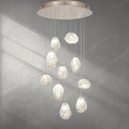 Nature-inspired round chandelier