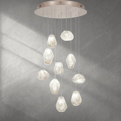 Nature-inspired round chandelier