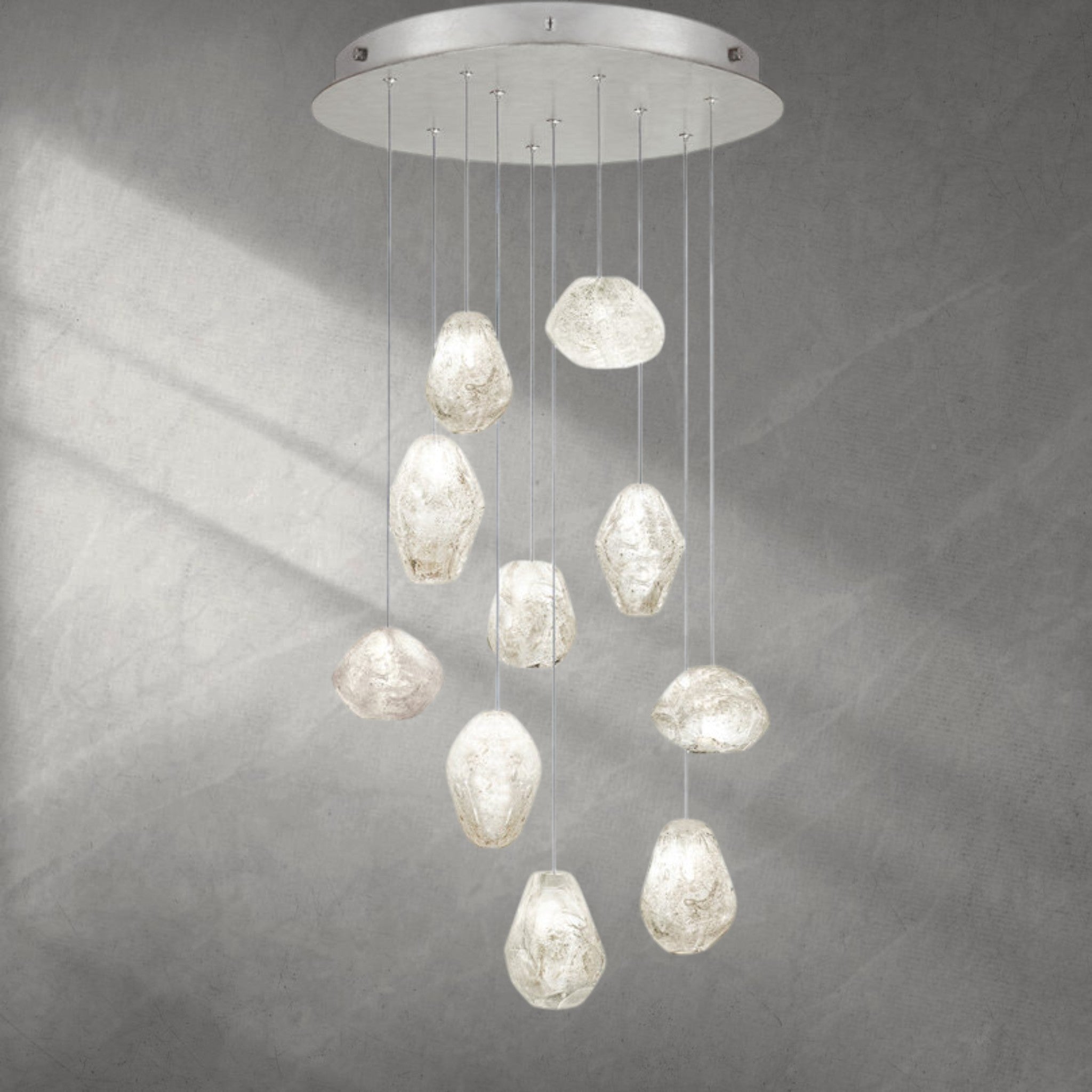Nature-inspired round chandelier